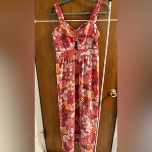 Summer floral maxi dress with flowers